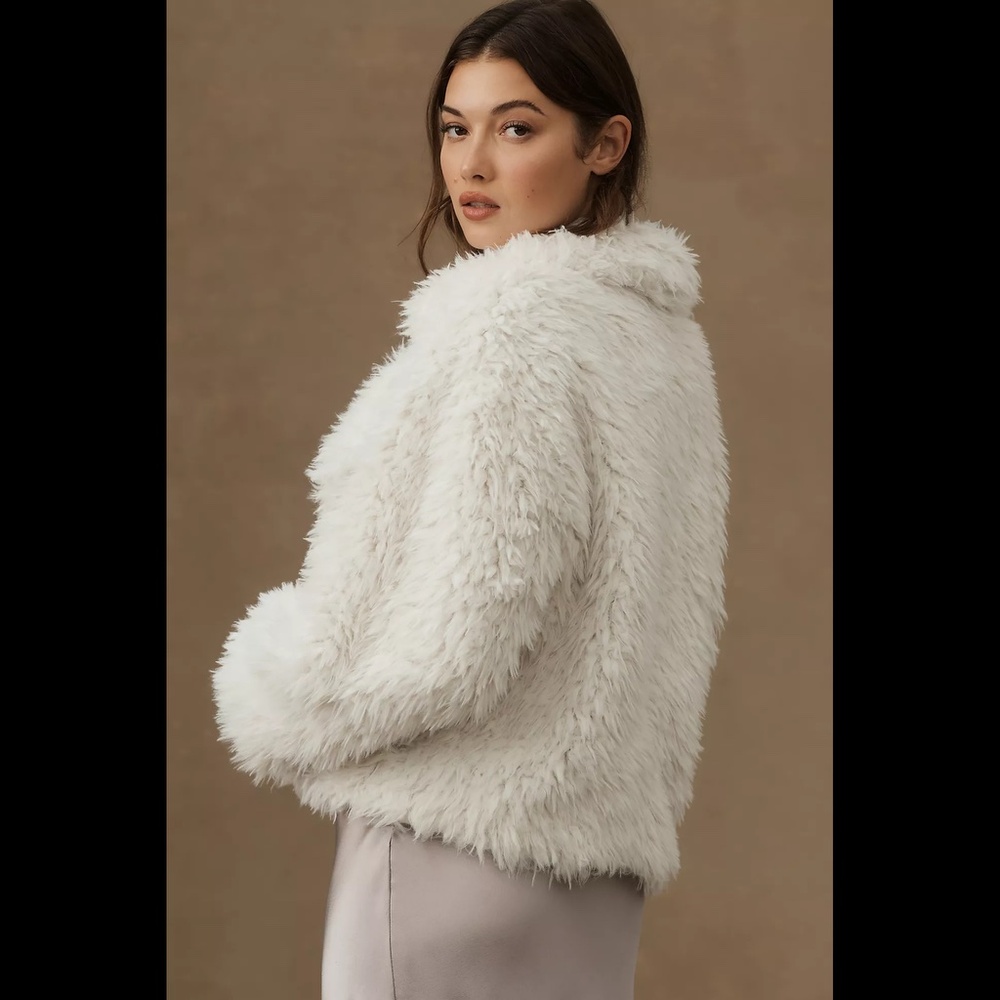 Anthropologie Faux Fur Jacket Coat - Picture 2 of 16